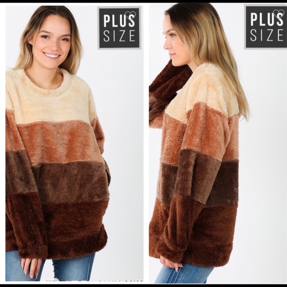 PLUS size faux fur pullover 🎉HP🎉 - Picture 1 of 4